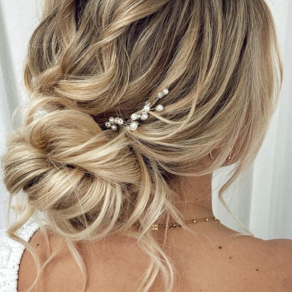 Pearl Hair Pins - Set of 3 - Picture 3 of 3